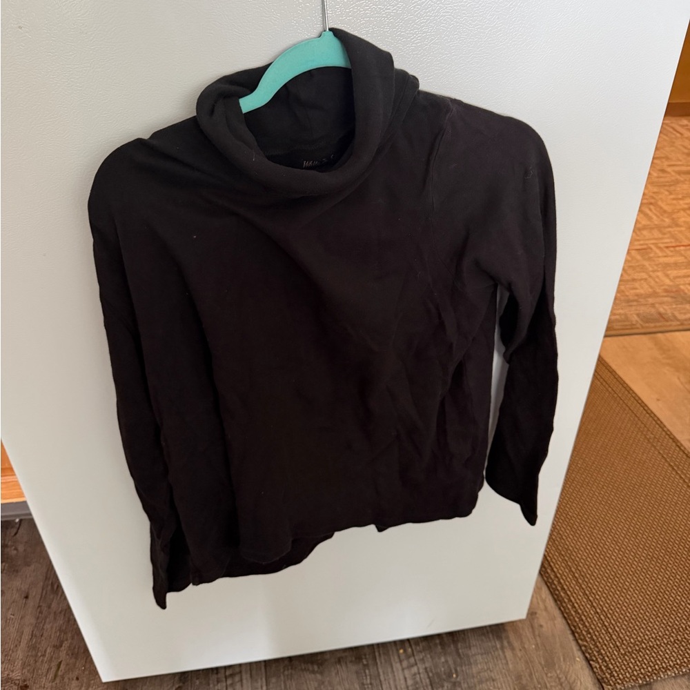 Whistles Black Cowl Neck Long Sleeve Top